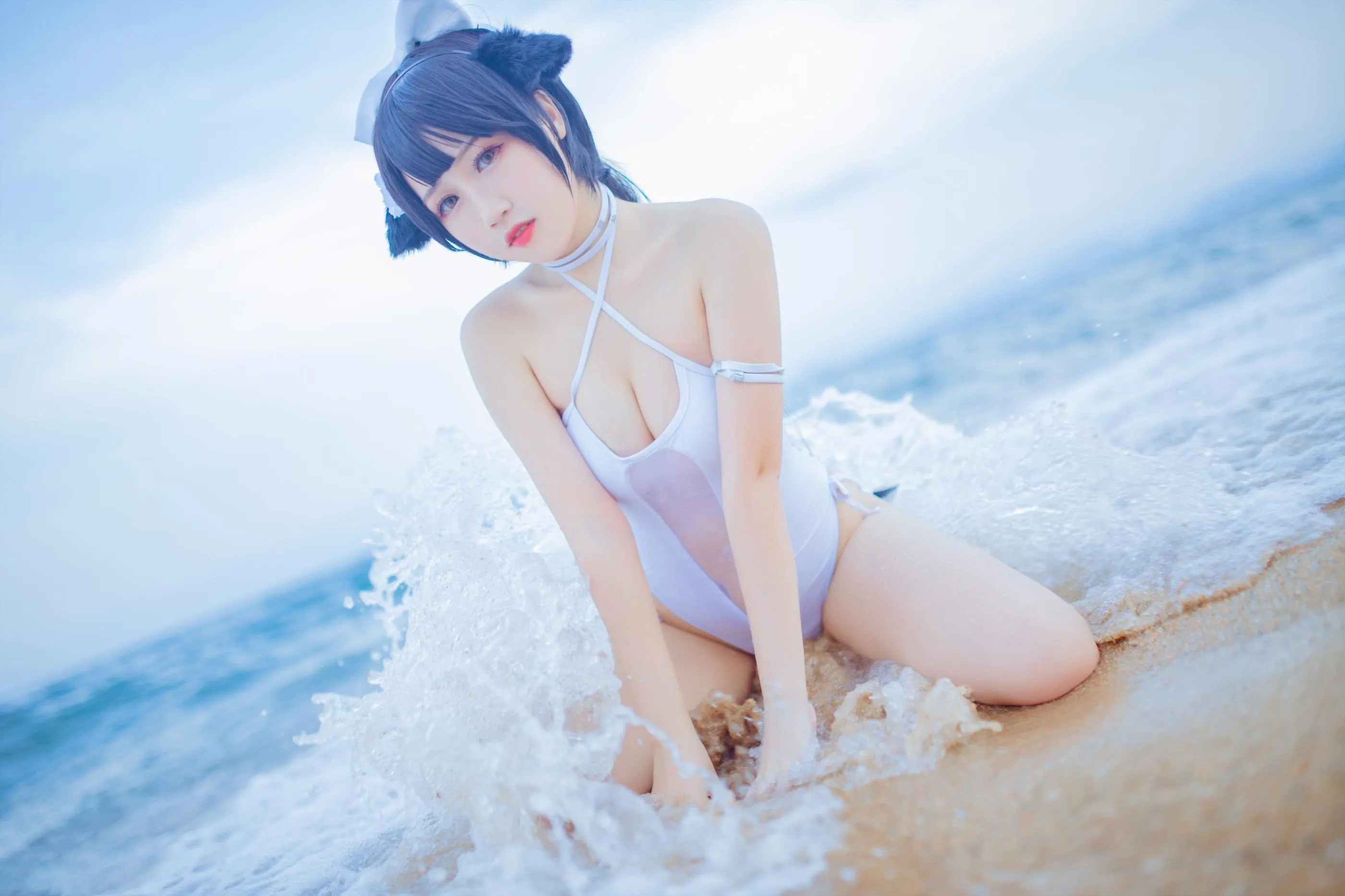 抖娘-利世 – NO.18 獒犬海边泳装 [41P]插图8